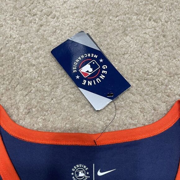 MLB The Nike Tee Detroit Tigers Navy Orange Baseball Mens Tank Top Shirt Medium - Picture 4 of 8